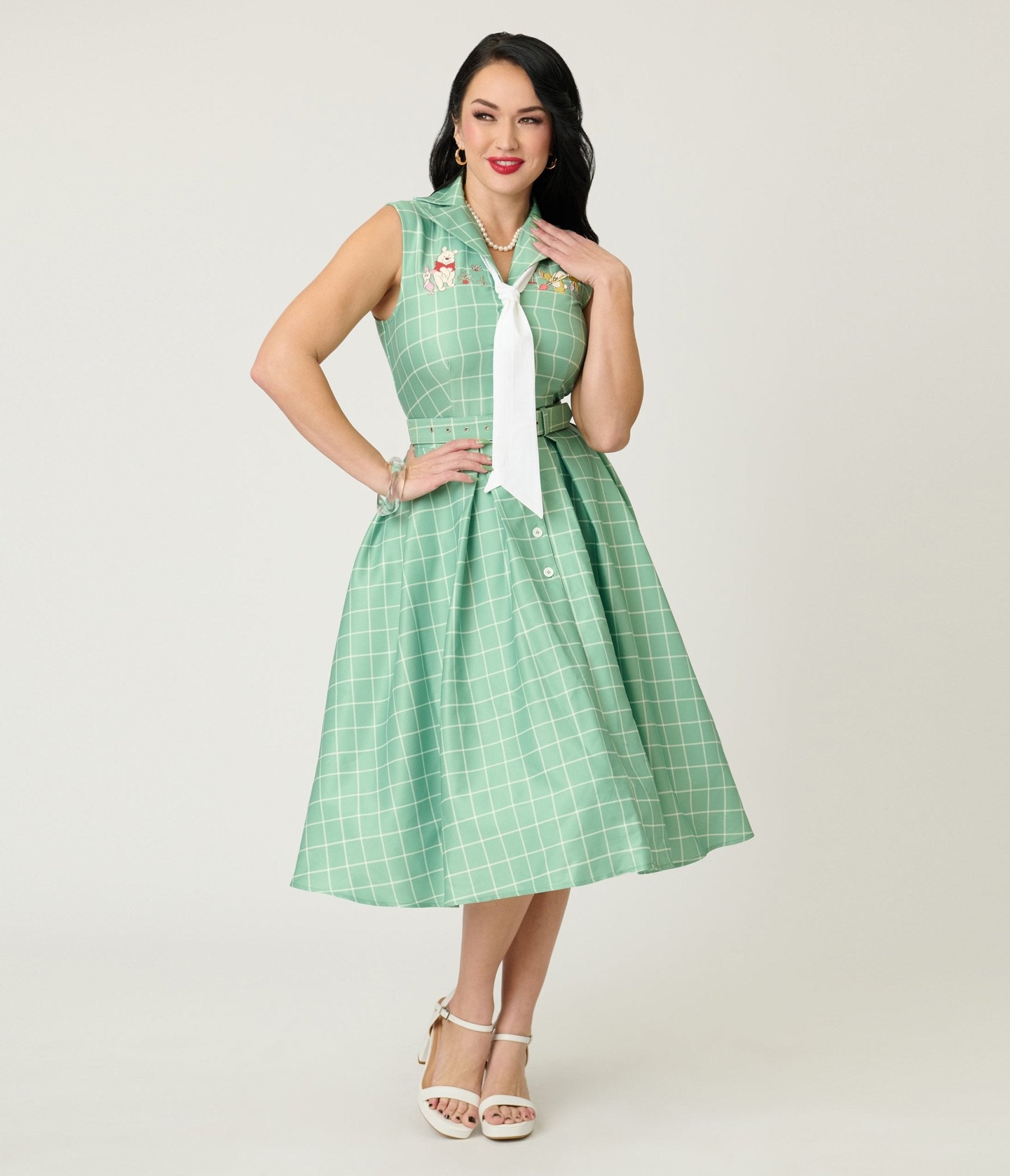 green emerald velvet dress All The Gifts Green Plaid Mini Dress | Christmas main image 0