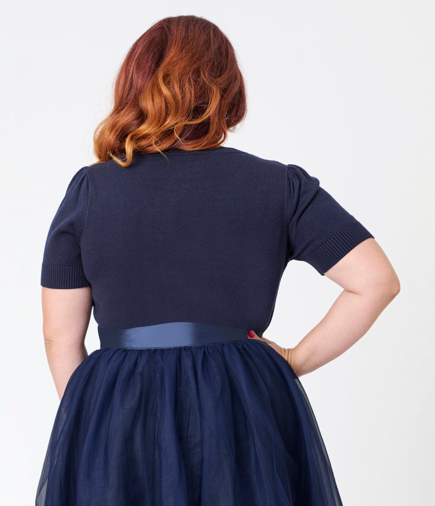 Disney's Cinderella Collection by Unique Vintage Plus Navy Cinderella Icons Sweater - Unique Vintage - Womens, TOPS, SWEATERS
