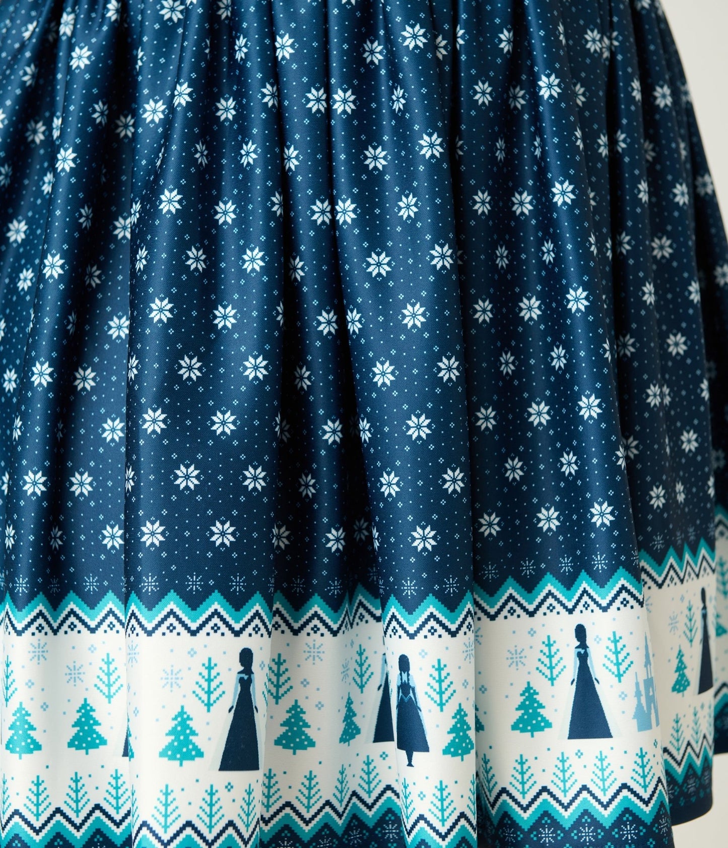Disney's Frozen Collection by Unique Vintage Plus Size Fair Isle Border Print Stephanie Flare Dress - Unique Vintage - Womens, DRESSES, FIT AND FLARE
