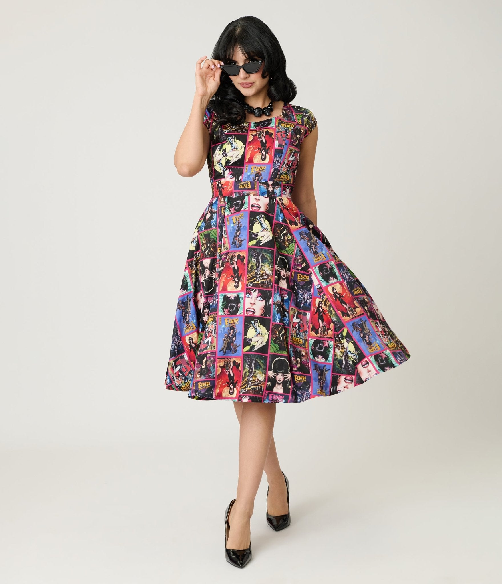 Elvira x Magnolia Place Comics Swing Dress – Unique Vintage