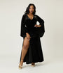 Elvira x Unique Vintage Plus Size Black Dagger Velvet Maxi Dress