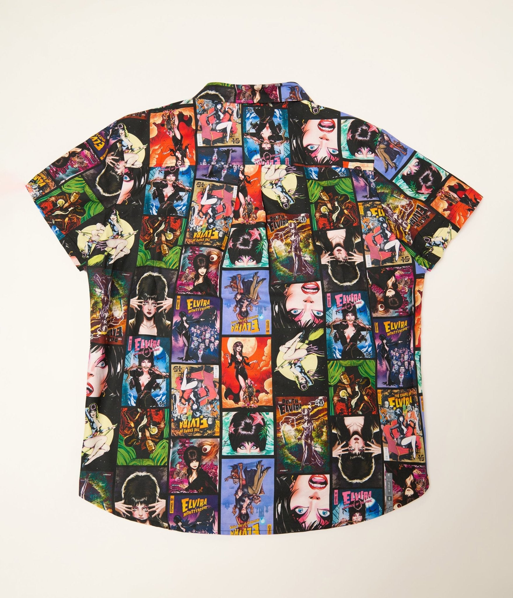 Elvira x Unique Vintage Plus Size Elvira Comic Mens Shirt - Unique Vintage - Mens, TOPS, WOVEN TOPS