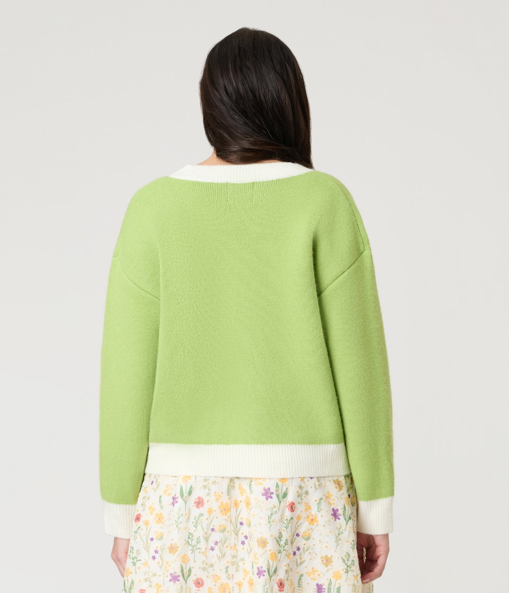 Green Friendly Frog Cardigan - Unique Vintage - Womens, TOPS, SWEATERS