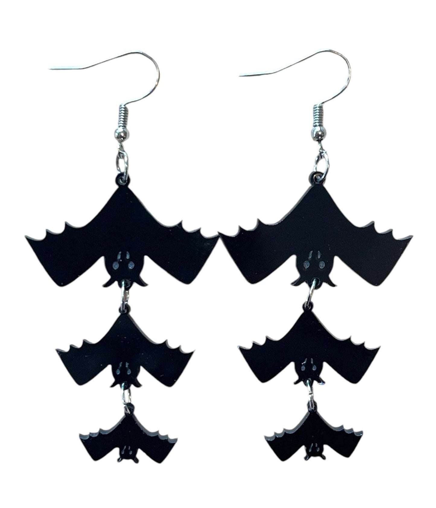 Hanging Bat Earrings - Unique Vintage - Womens, ACCESSORIES, JEWELRY