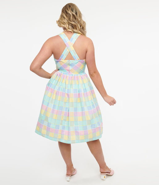 Hell Bunny Dreamland 50s Swing Dress Pink