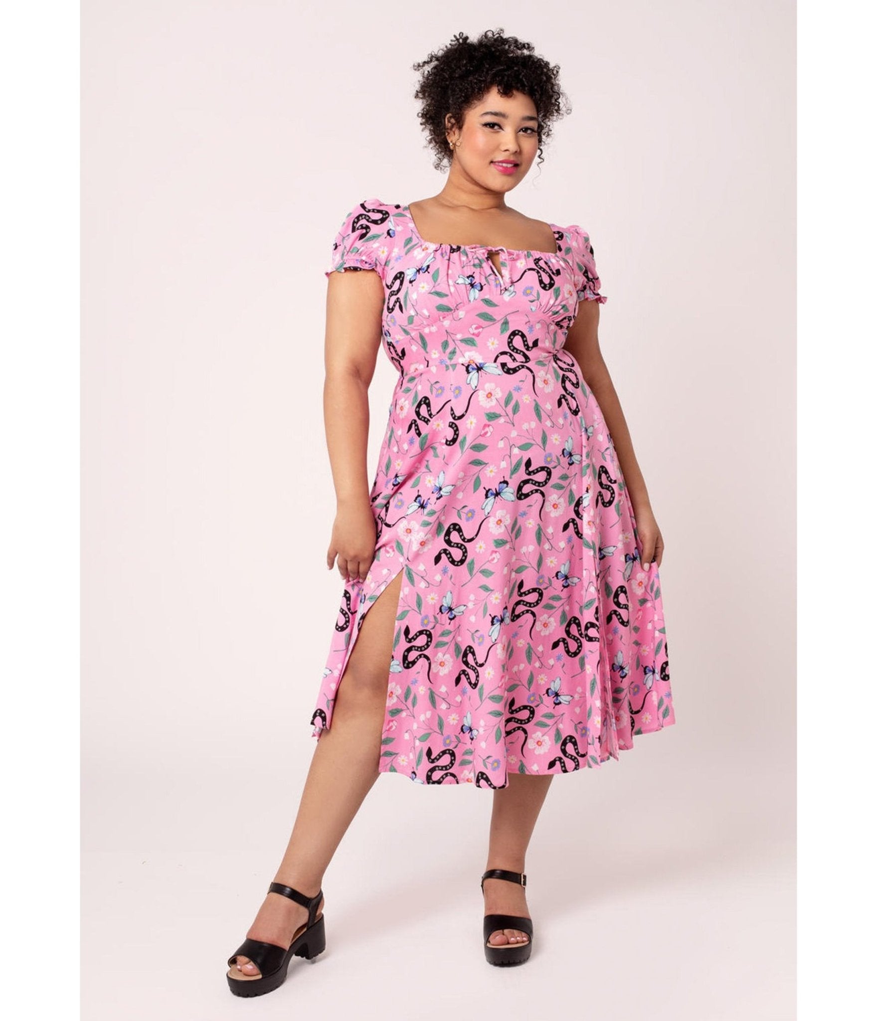 Hell Bunny Plus Size Pink Ma Bohmeme Dress – Unique Vintage