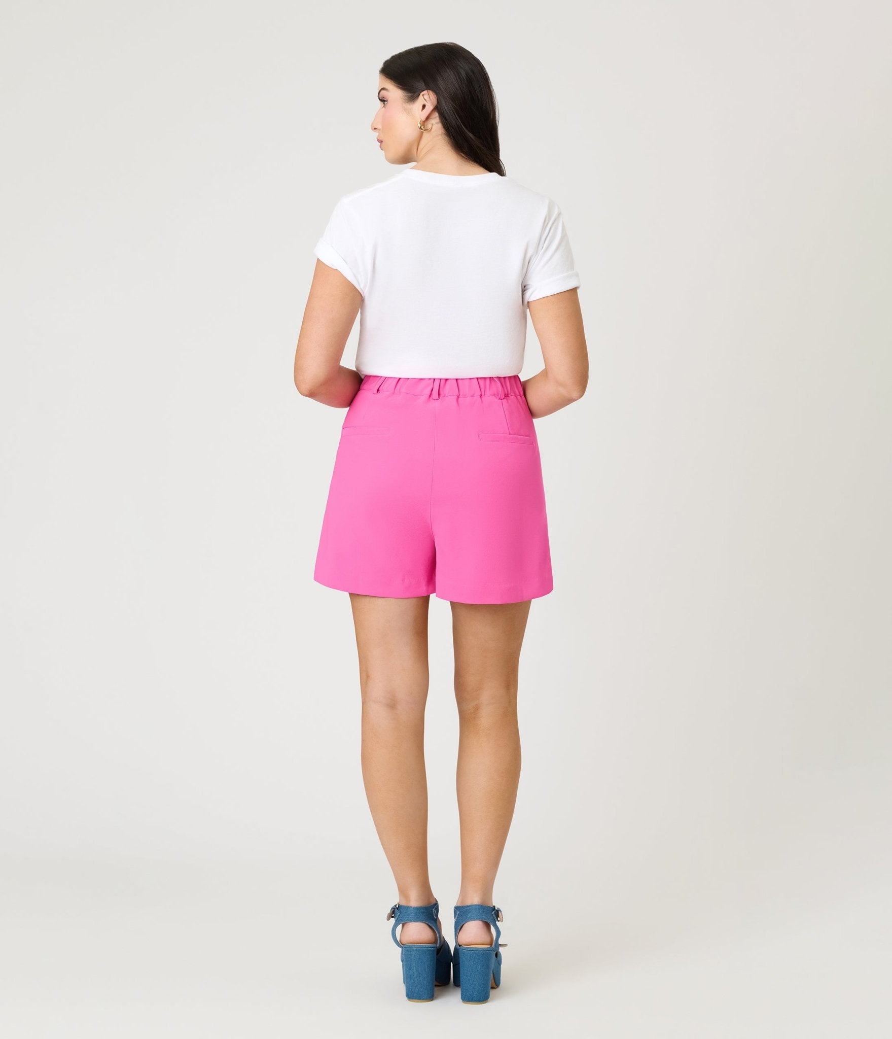 Hot Pink High Waist Shorts - Unique Vintage - Womens, BOTTOMS, SHORTS