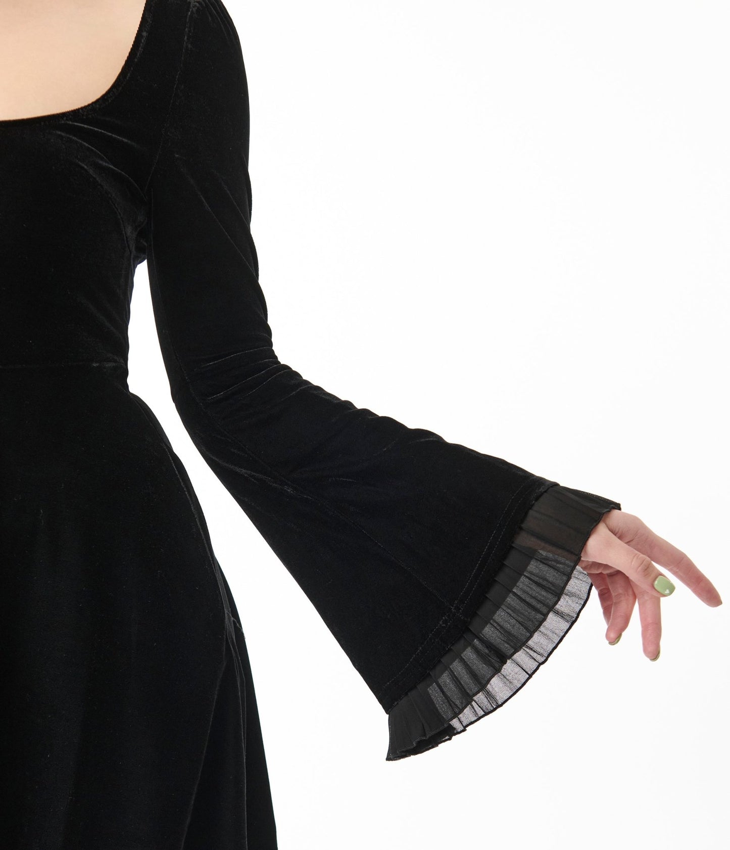 Killstar Black Velvet Beatrix Mini Dress - Unique Vintage - Womens, DRESSES, SWING