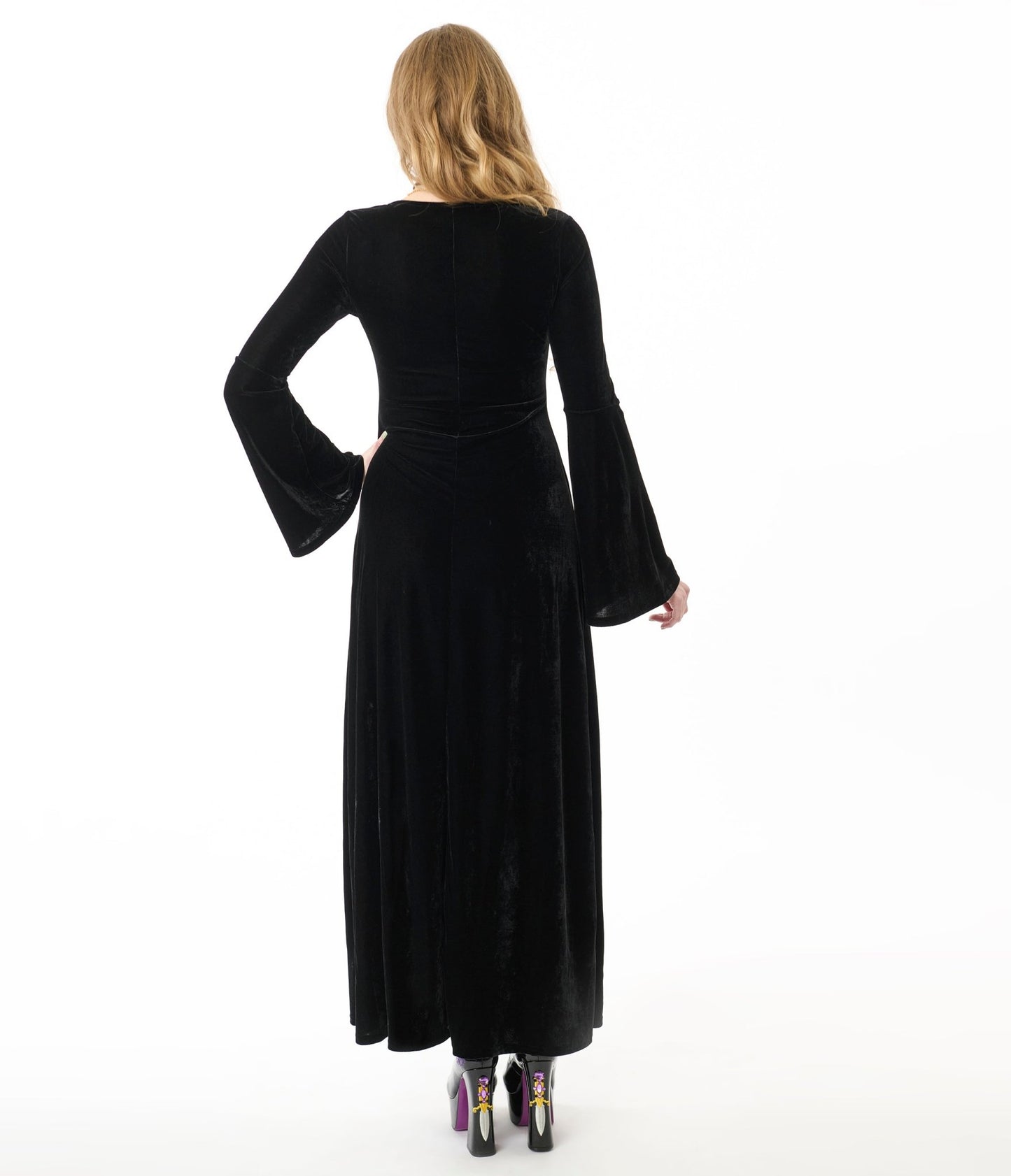 Killstar Black Velvet Morvessa Maxi Dress - Unique Vintage - Womens, DRESSES, MAXI