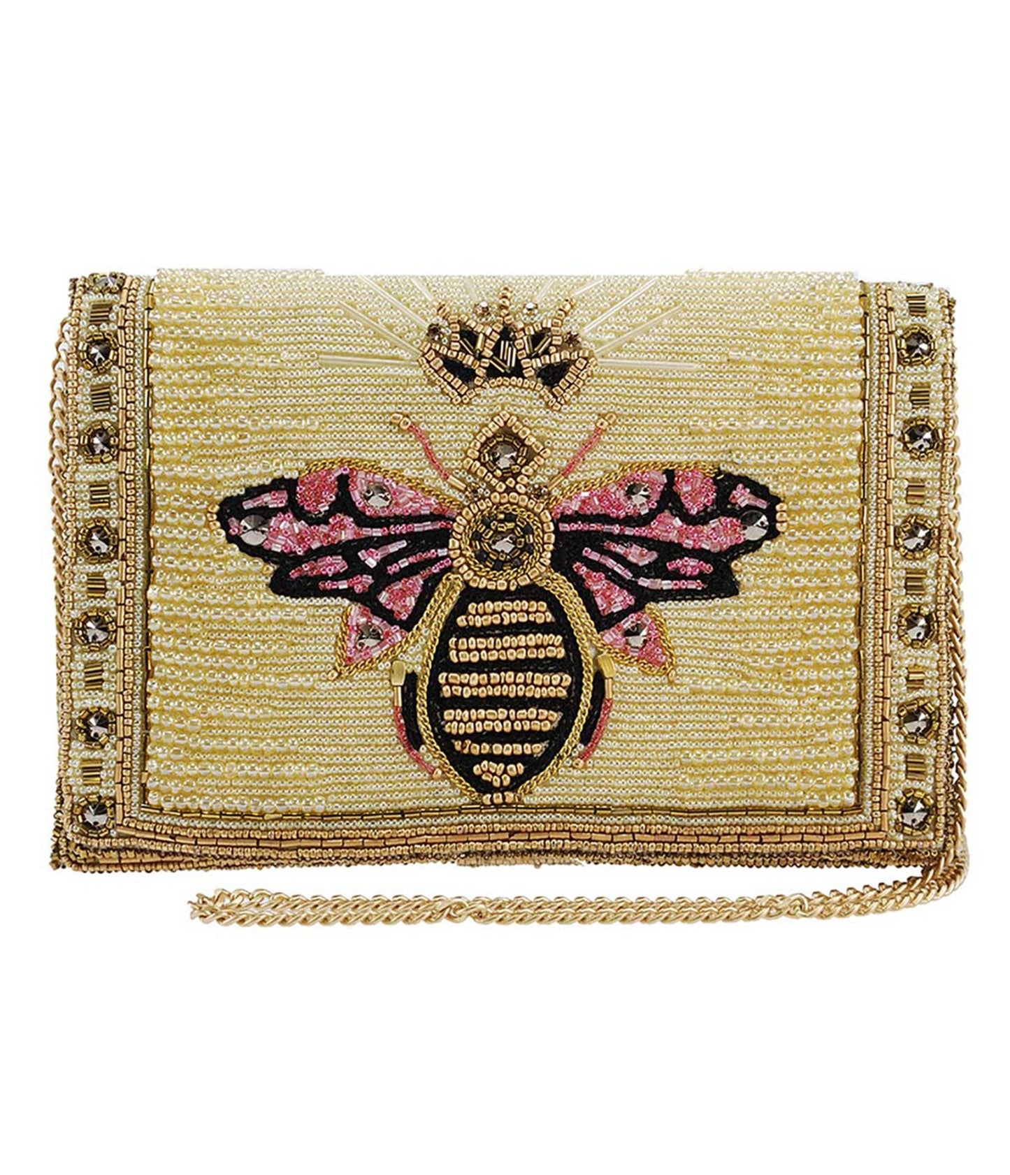 Mary Frances Golden Beaded Bee Handbag - Unique Vintage - Womens, ACCESSORIES, HANDBAGS