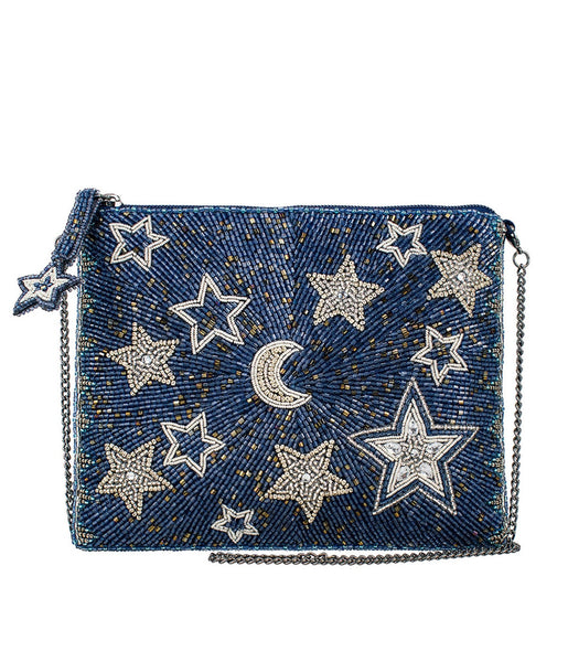 Mary Frances パブリーミニクロスポディクラッチ Bubbly Champagne Beaded Crossbody Handbag - Mary Frances