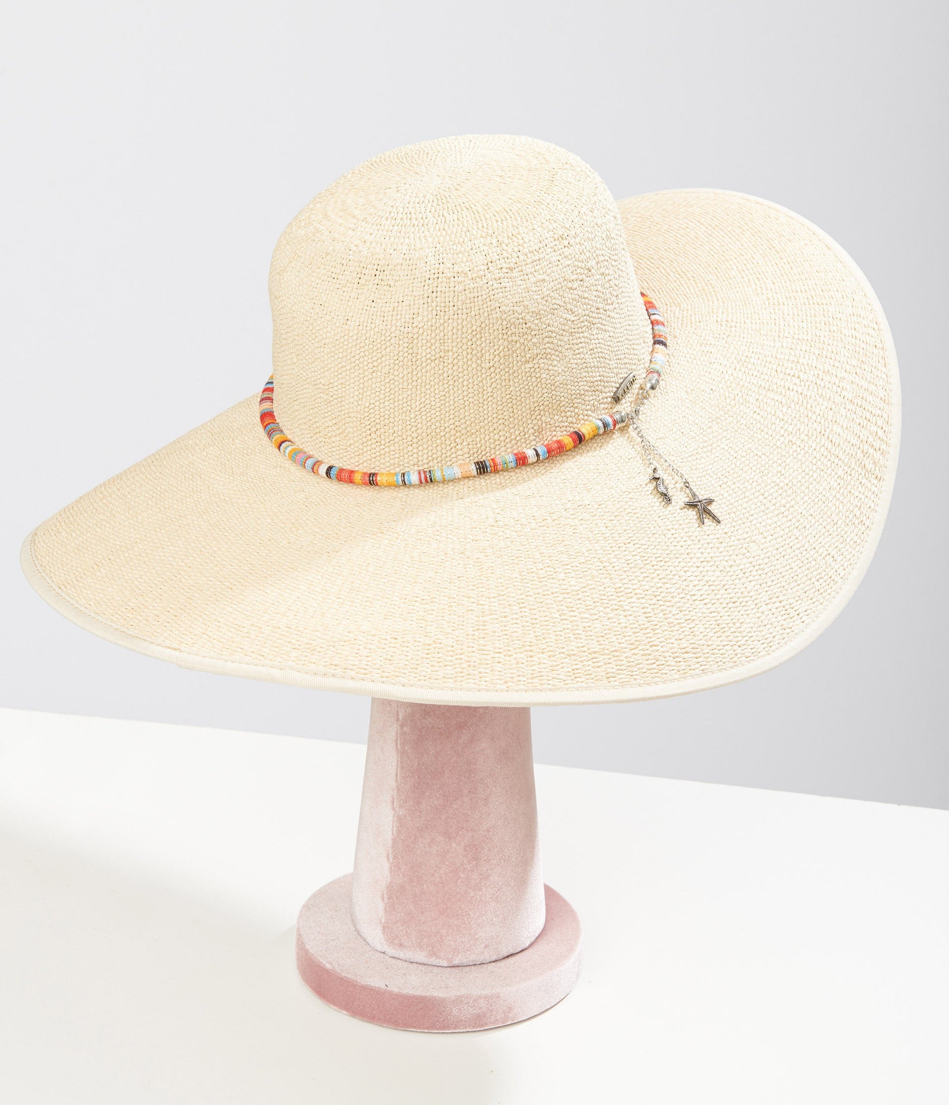 Multicolor Stripe Rope Straw Sun Hat - Unique Vintage - Womens, ACCESSORIES, HATS
