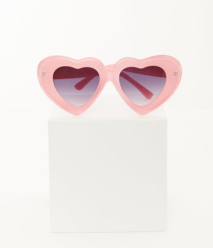 Pink Heart Sunglasses - Unique Vintage - Womens, ACCESSORIES, SUNGLASSES