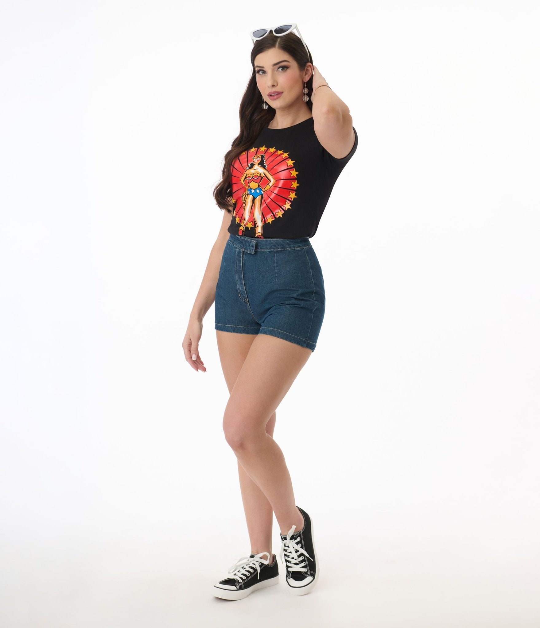 Pinky Star Ultimate Woman Tattoo Pin Up Graphic Tee - Unique Vintage - Womens, GRAPHIC TEES, TEES