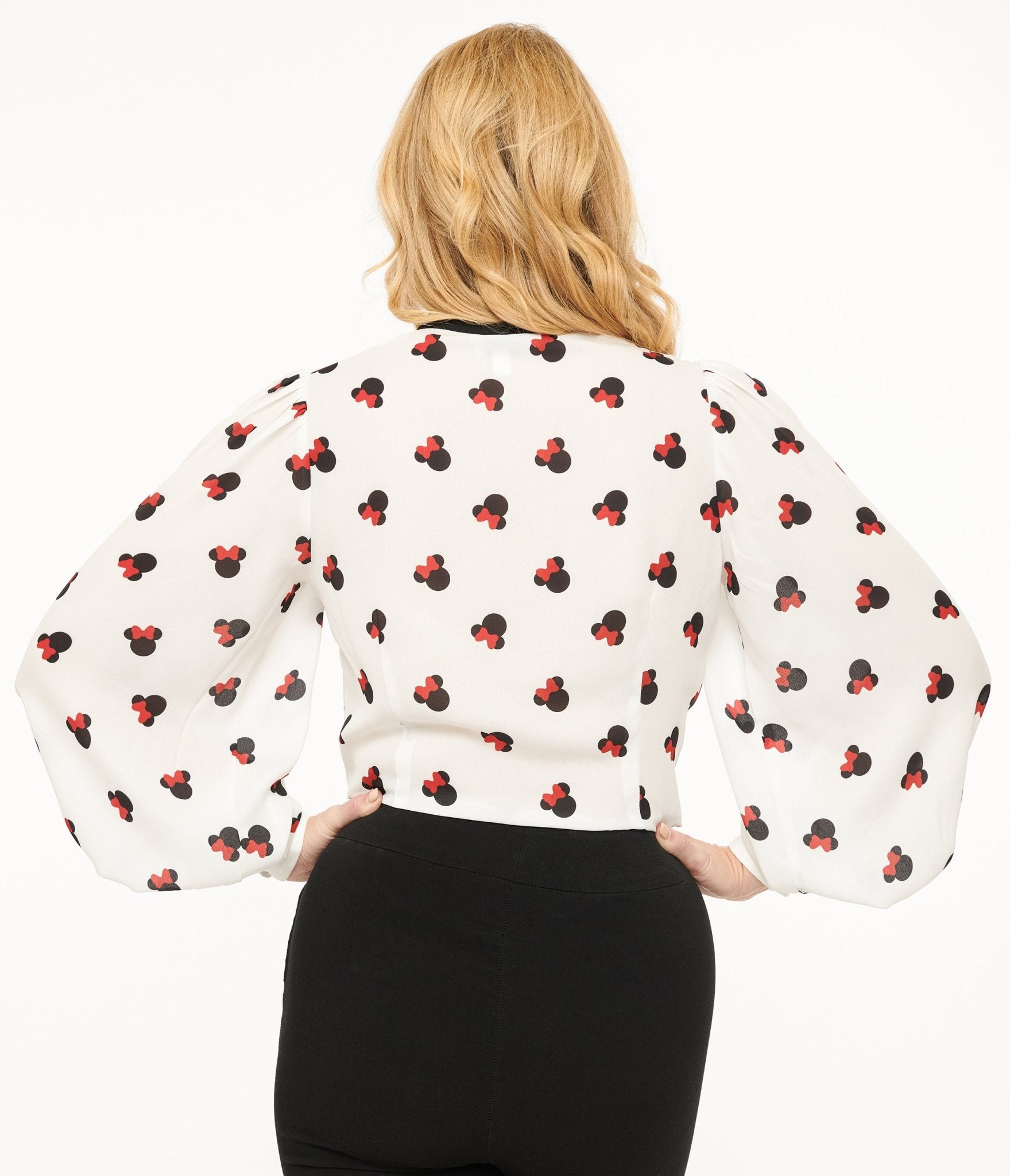 Disney Mickey & Friends Collection by Unique Vintage Minnie Mouse Stamp Gwen Blouse - Unique Vintage - Womens, WOVEN TOPS