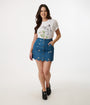Preorder- Disney's Bambi Collection by Smak Parlour Flower Denim Mini Skirt