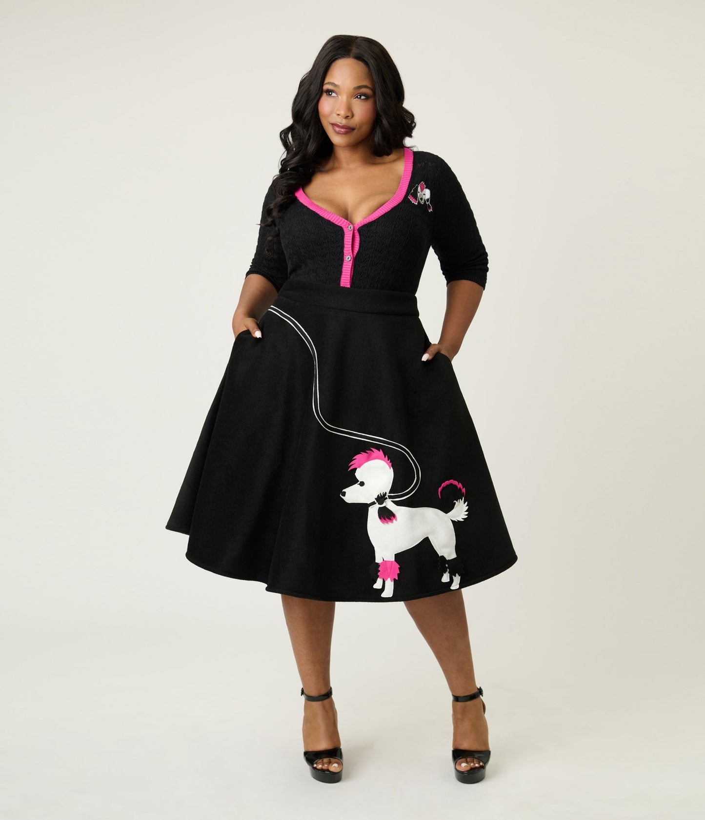 Preorder - Elvira x Unique Vintage Plus Size Gonk Cardigan - Unique Vintage - Womens, TOPS, SWEATERS