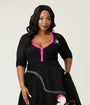 Elvira x Unique Vintage Plus Size Gonk Cardigan