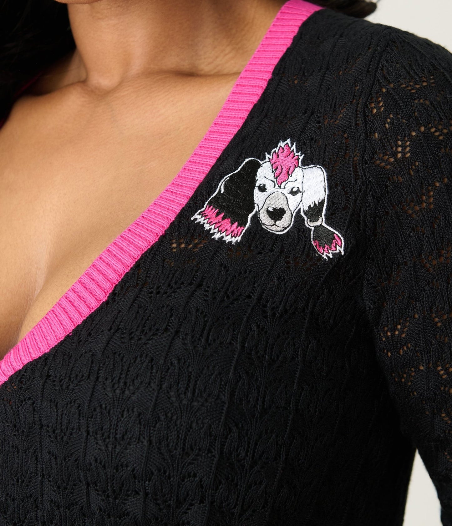 Preorder - Elvira x Unique Vintage Plus Size Gonk Cardigan - Unique Vintage - Womens, TOPS, SWEATERS