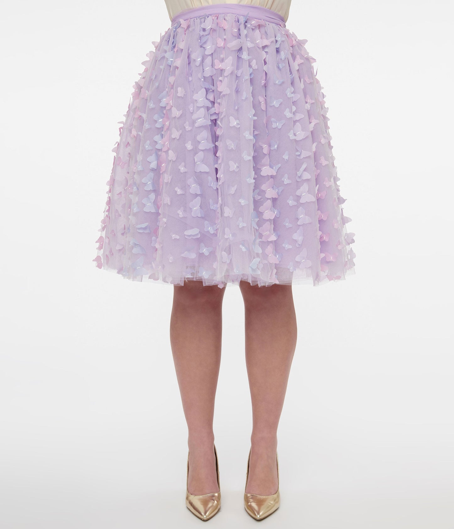 Preorder- Unique Vintage 1950s Lavender & Blue Butterfly Tulle Sweetie Pie Flare Skirt - Unique Vintage - Womens, BOTTOMS, SKIRTS