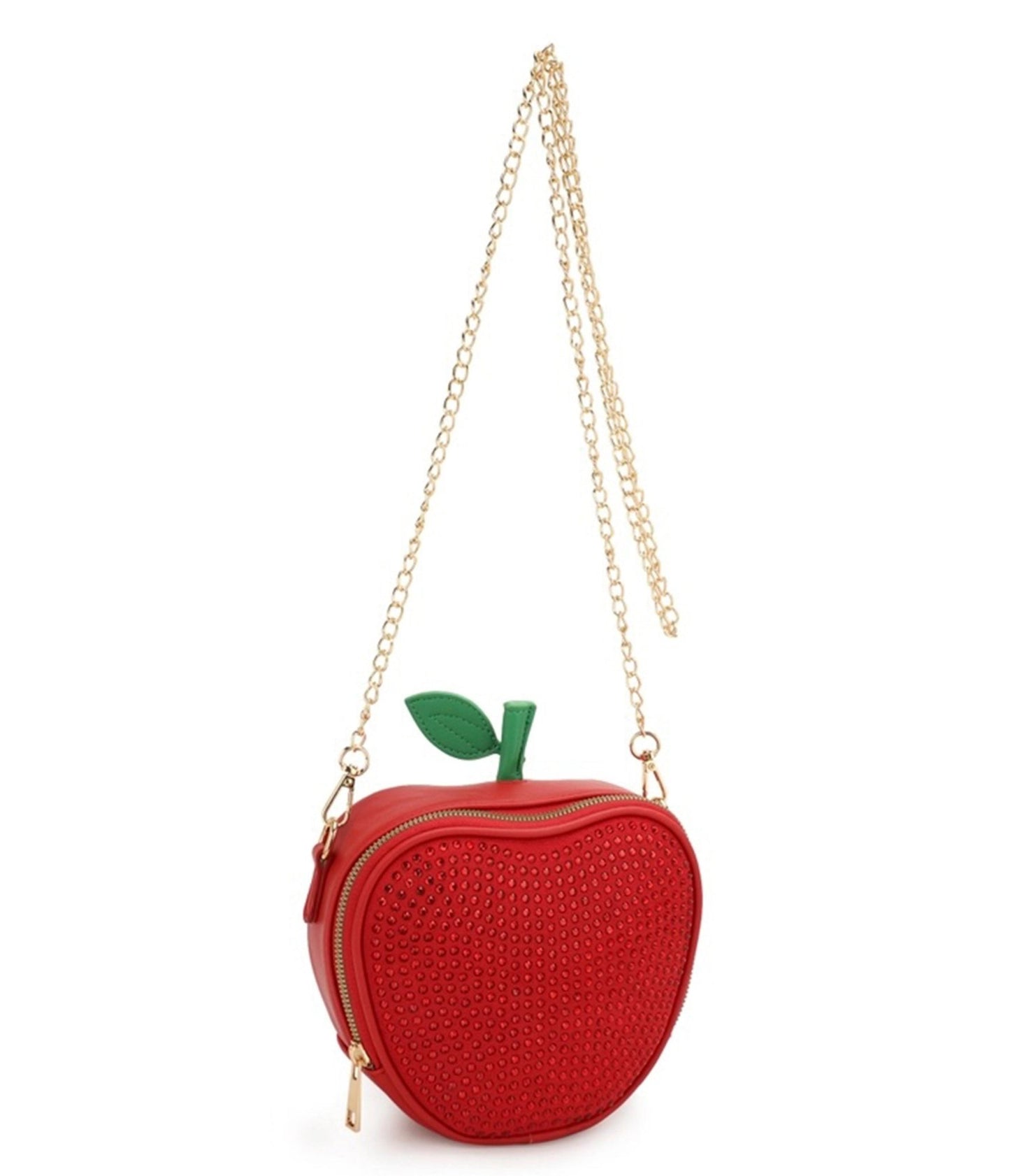 Red Apple Rhinestone Crossbody Bag - Unique Vintage - Womens, ACCESSORIES, HANDBAGS