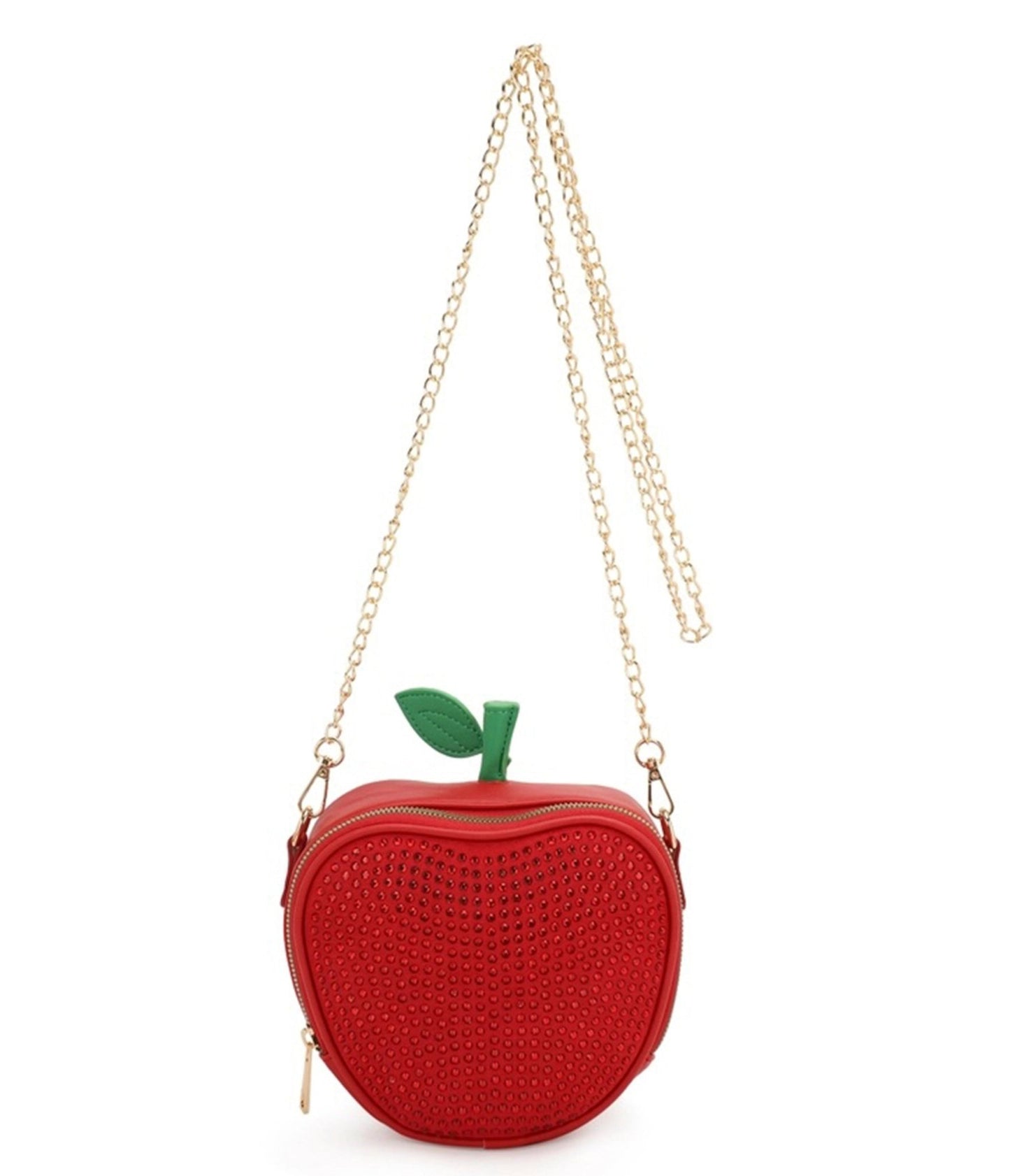 Red Apple Rhinestone Crossbody Bag - Unique Vintage - Womens, ACCESSORIES, HANDBAGS