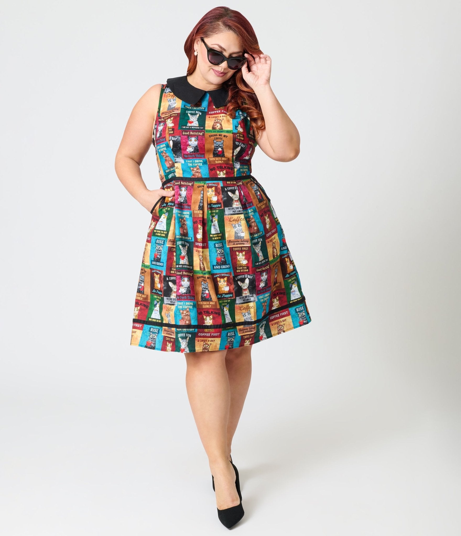 strapless open back dress Final Sale】Plus Size Alva Retro Lace Blue Dress main image 1