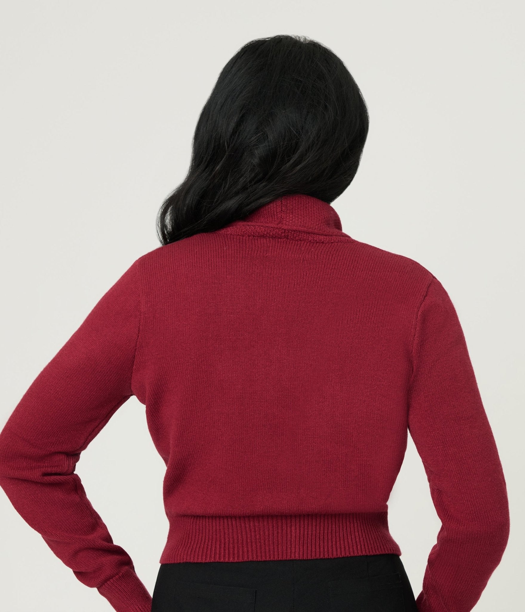 Royal Monk Burgundy Cardigan - Unique Vintage - Womens, TOPS, SWEATERS