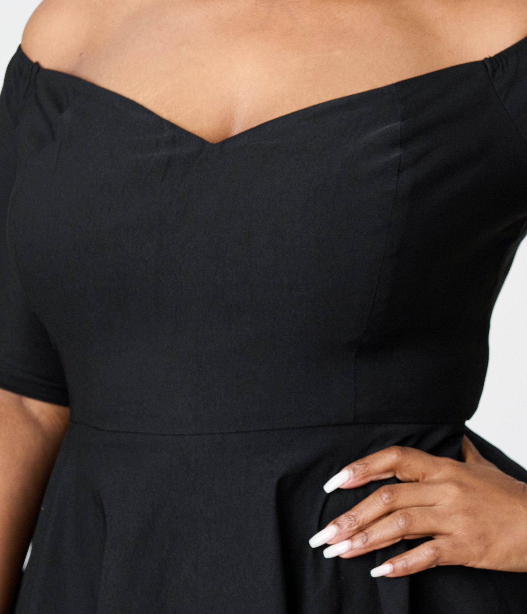 Royal Monk Plus Size Black Amalia Swing Dress - Unique Vintage - Womens, DRESSES, SWING