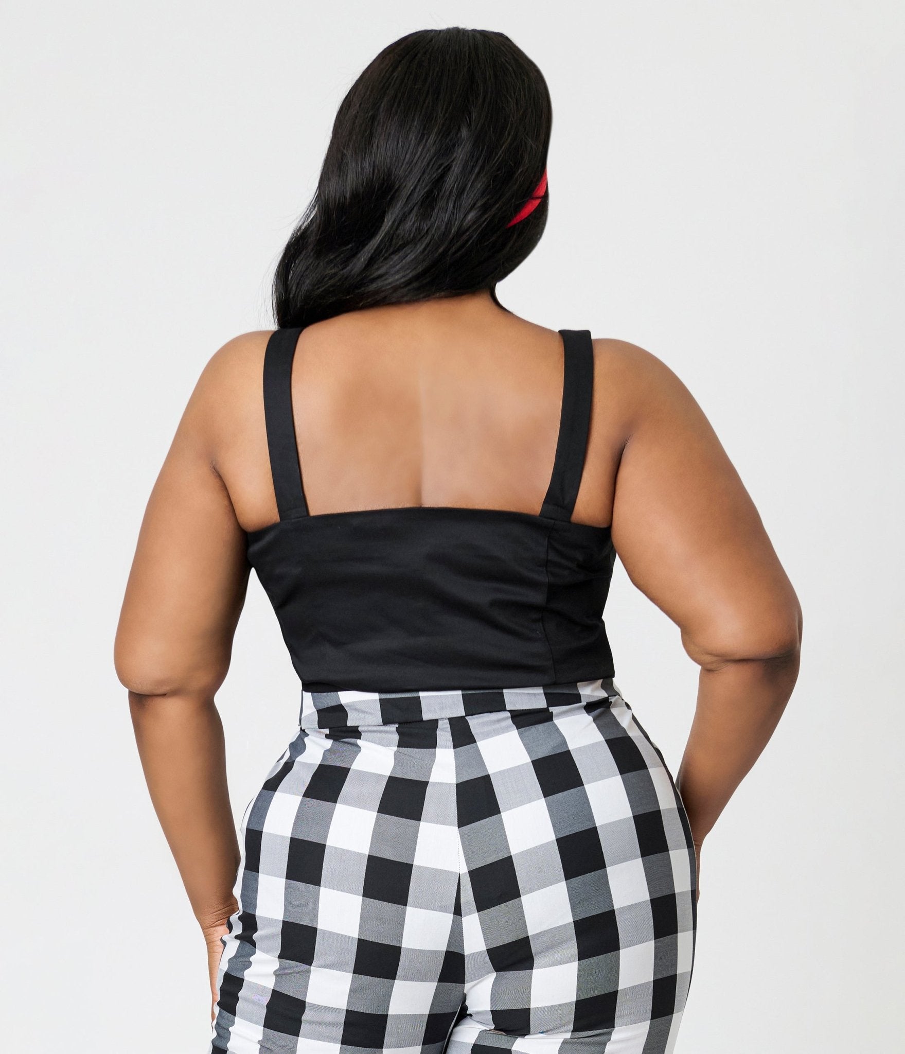 Royal Monk Plus Size Black Maisie Crop Top - Unique Vintage - Womens, TOPS, SHIRTS