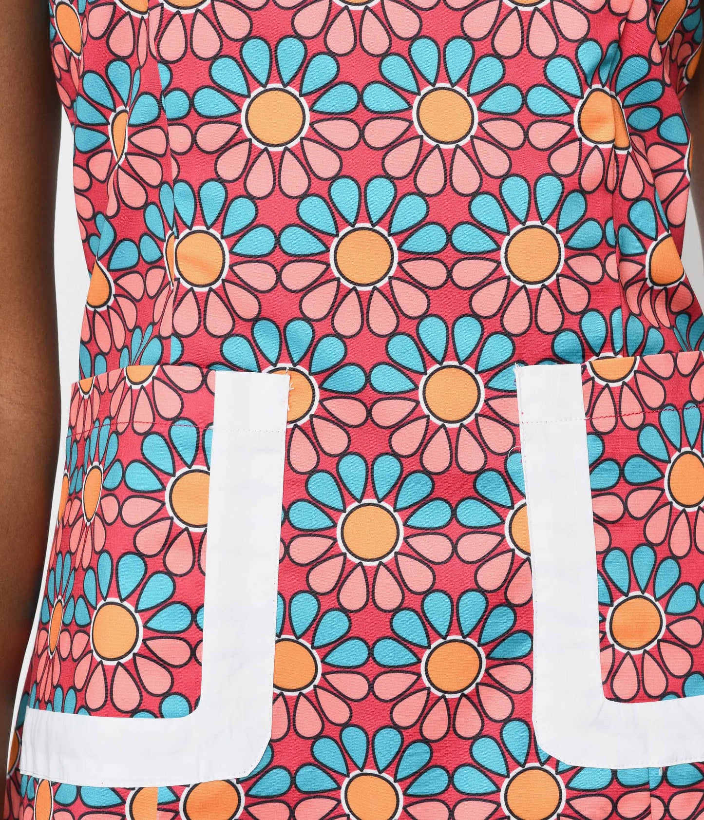 Smak Parlour 1960s Hot Pink & Blue Daisy Print Mod Shift Dress - Unique Vintage - Womens, DRESSES, SHIFTS