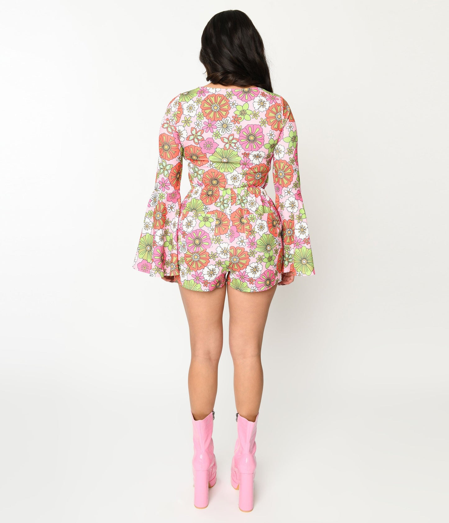Smak Parlour 1960s Pink Retro Bloom Shorts - Unique Vintage - Womens, BOTTOMS, SHORTS