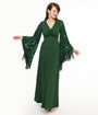 Smak Parlour 1970s Green Fringe Sleeve Stevie Maxi Dress