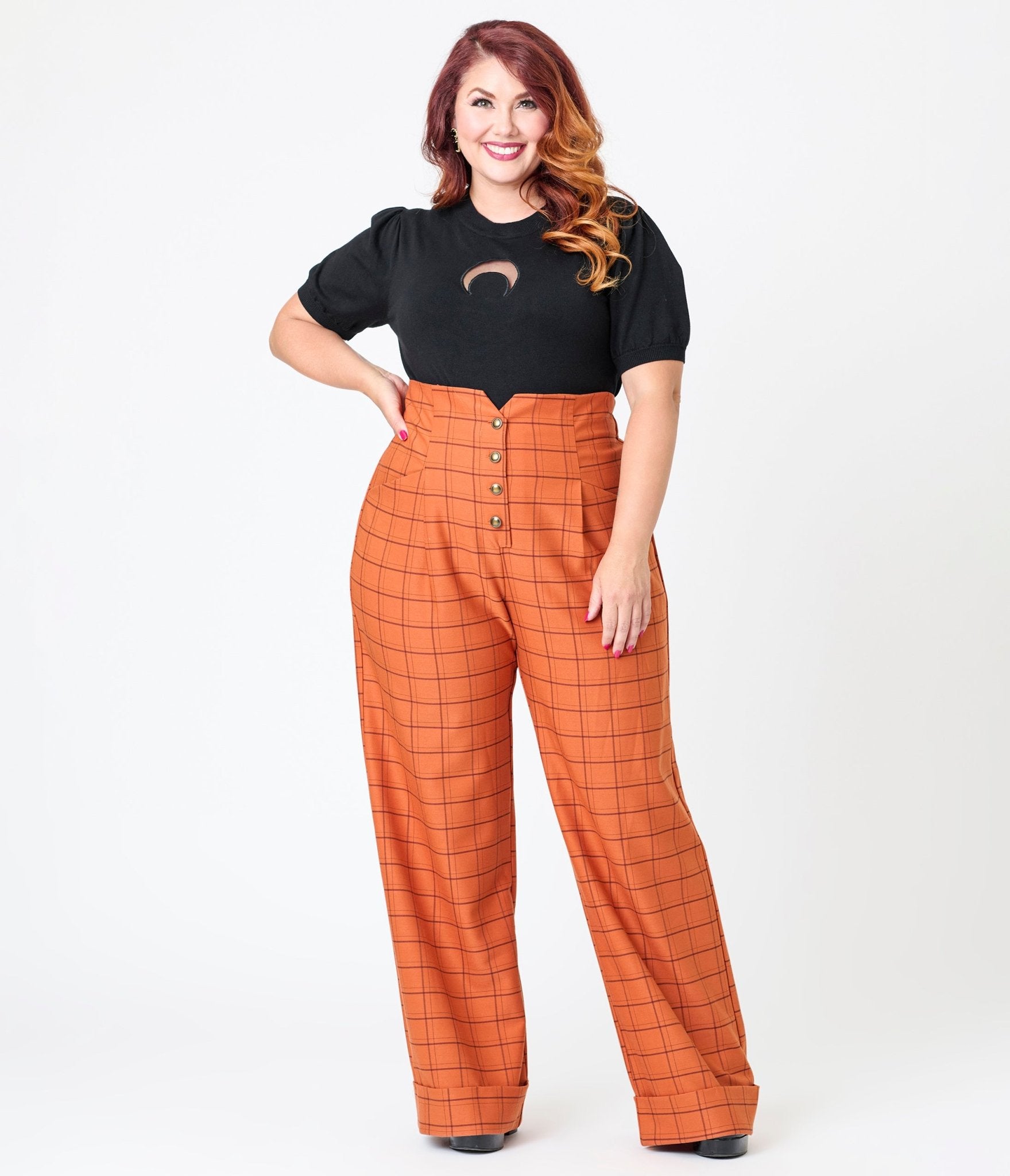 Smak Parlour Plus Size Black Moon Cutout Sweater - Unique Vintage - Womens, TOPS, SWEATERS
