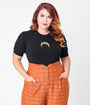 Smak Parlour Plus Size Black Moon Cutout Sweater