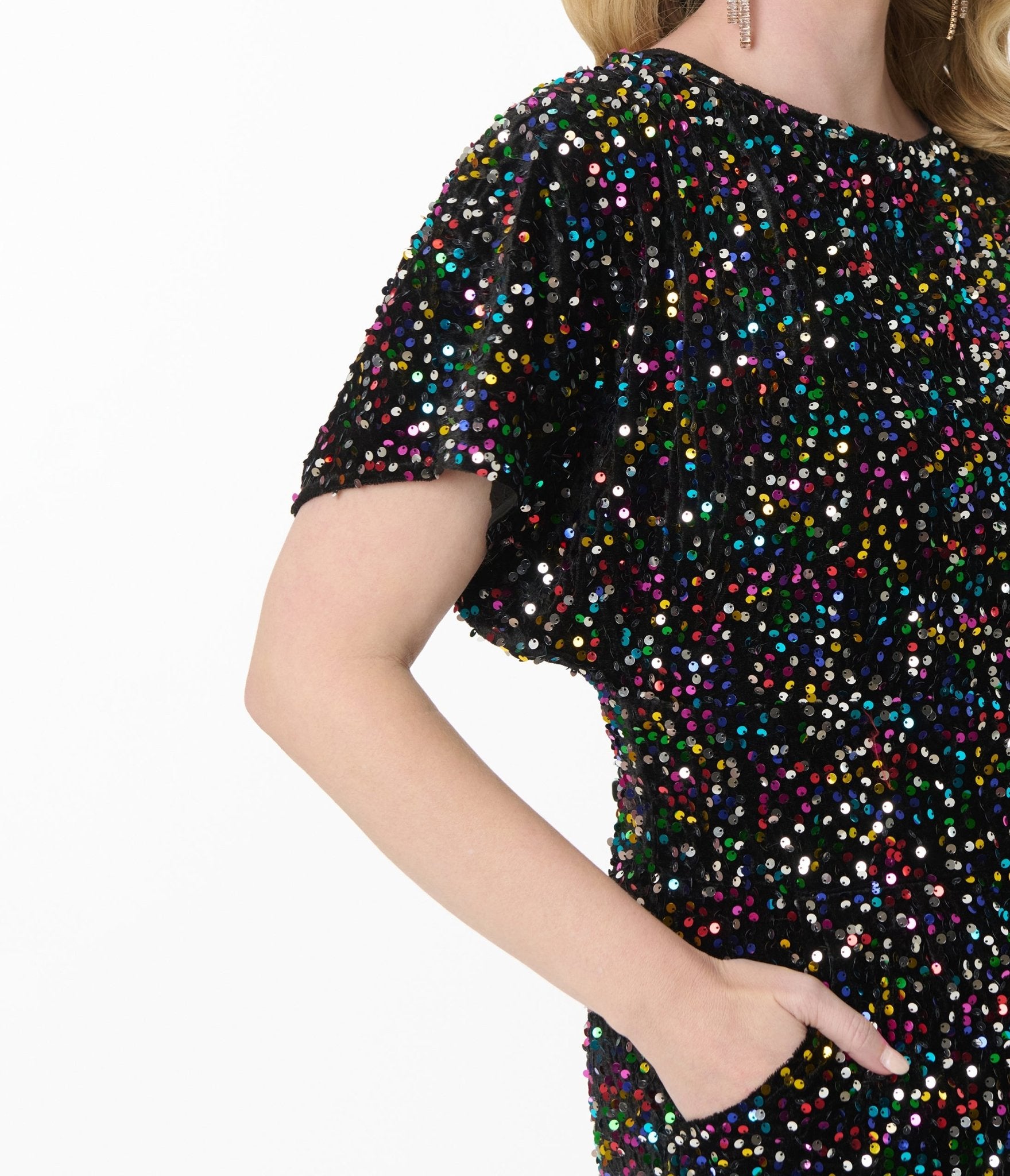 Smak Parlour Rainbow Sequin Wide Leg Jumpsuit - Unique Vintage - Womens, BOTTOMS, ROMPERS AND JUMPSUITS