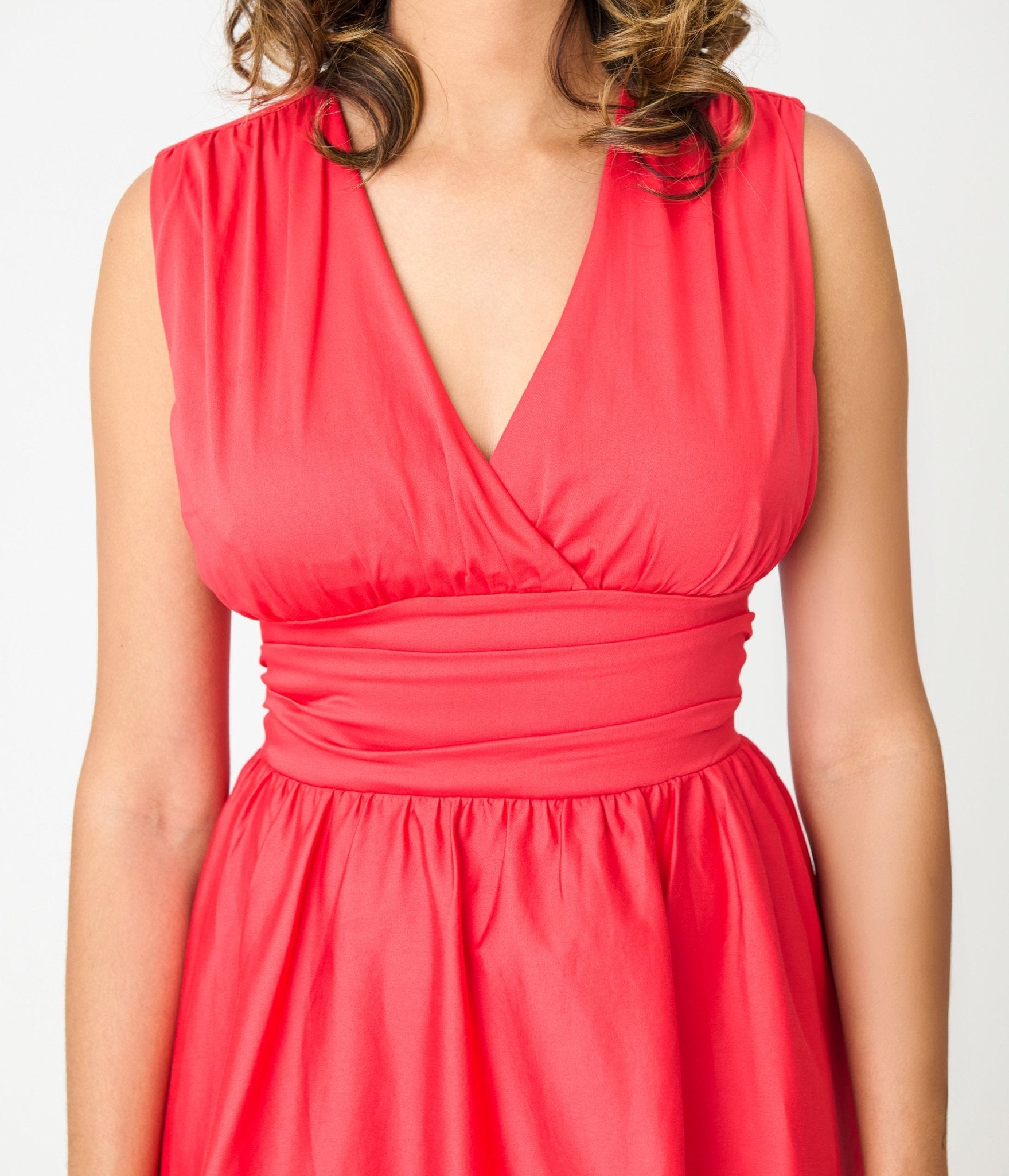 Timeless London Red Candace Swing Dress - Unique Vintage - Womens, DRESSES, SWING