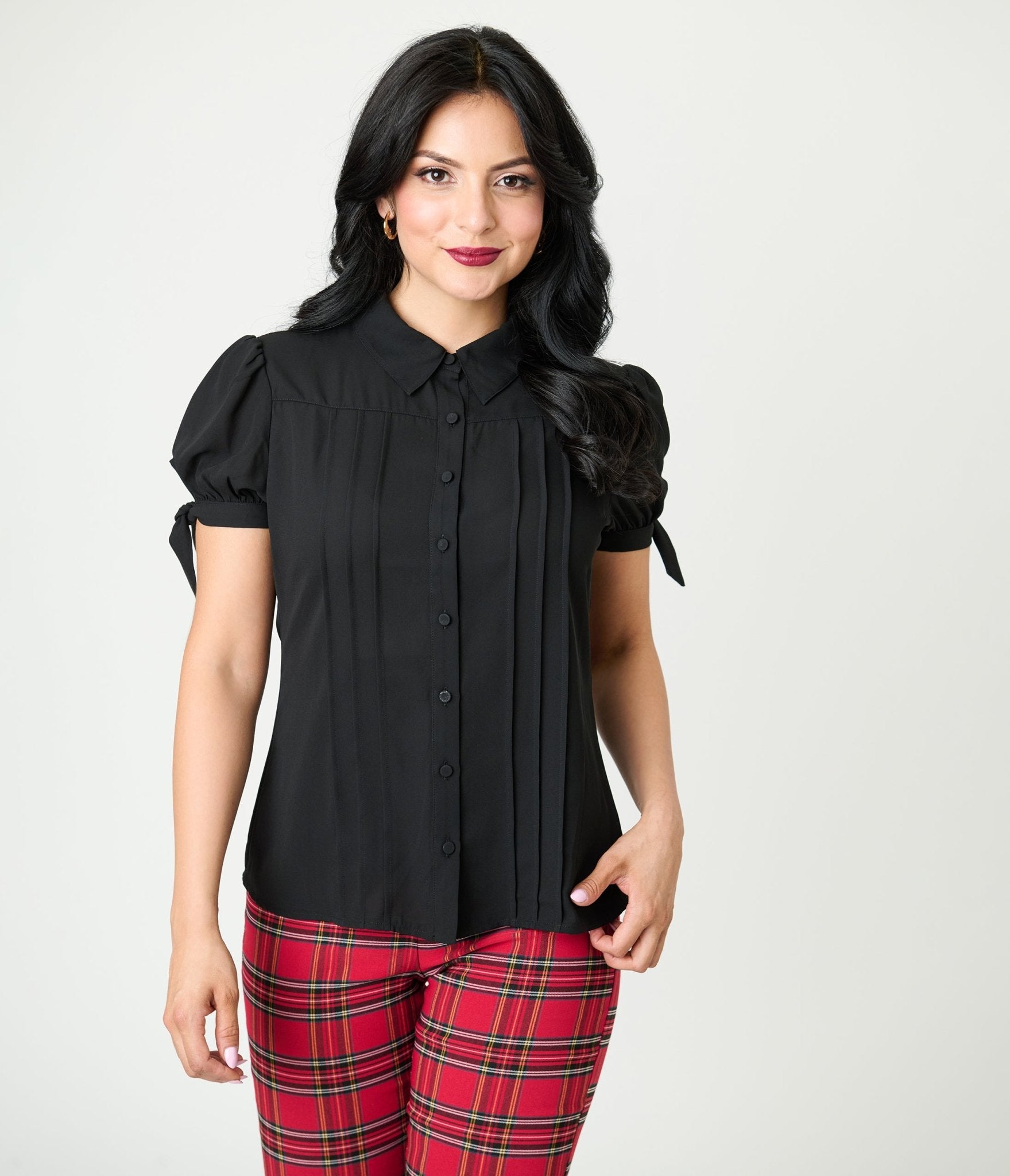 Unique Vintage Black Colvin Blouse - Unique Vintage - Womens, TOPS, WOVEN TOPS