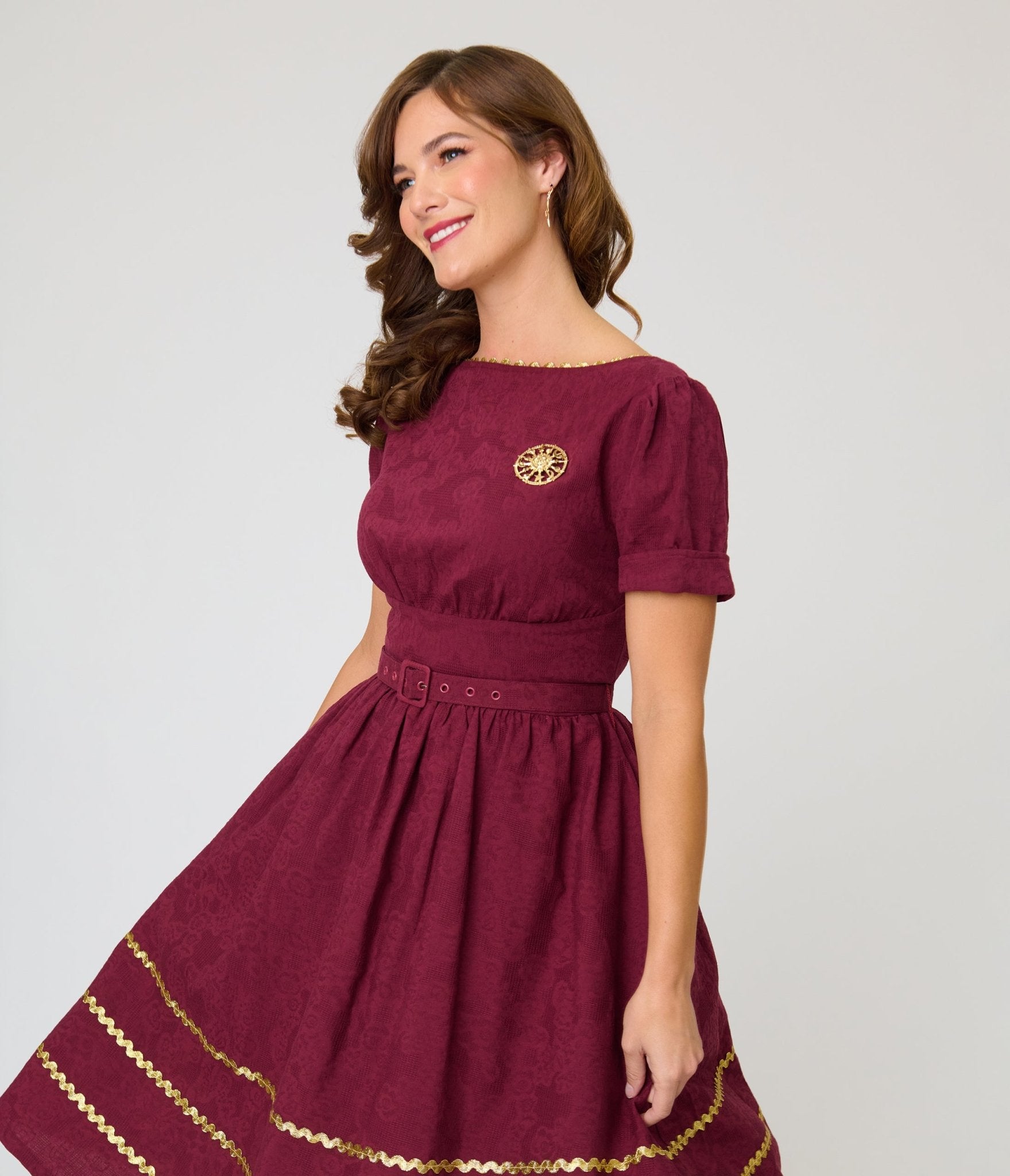 swing dress burgundy Burgundy Velvet Swing Dress  Haute Attitude