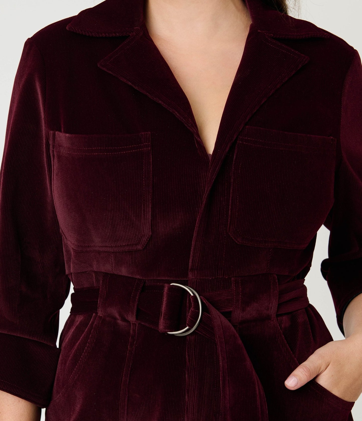 Unique Vintage Burgundy Corduroy Trixie Jumpsuit - Unique Vintage - Womens, BOTTOMS, ROMPERS AND JUMPSUITS