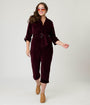 Unique Vintage Burgundy Corduroy Trixie Jumpsuit