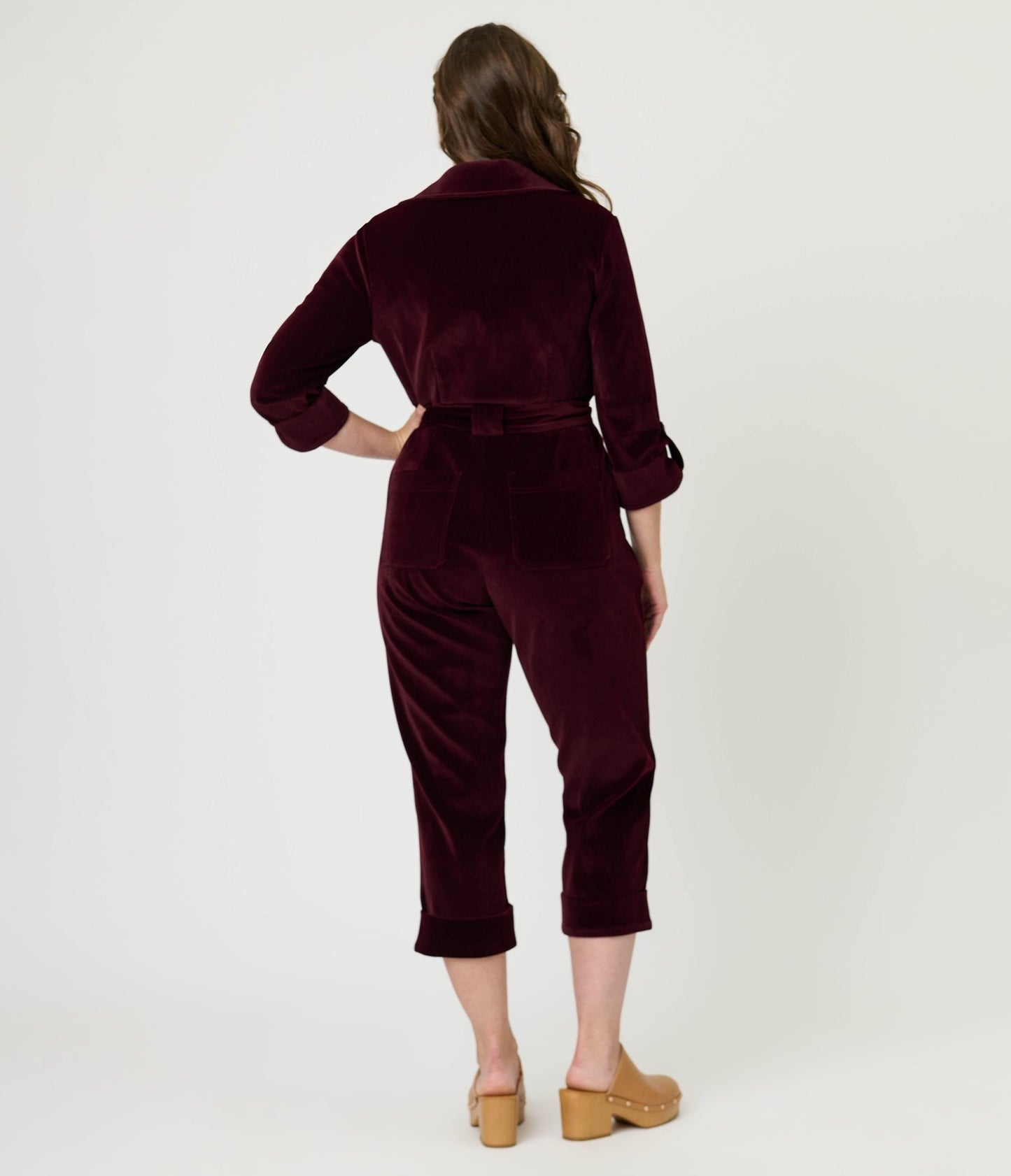 Unique Vintage Burgundy Corduroy Trixie Jumpsuit - Unique Vintage - Womens, BOTTOMS, ROMPERS AND JUMPSUITS