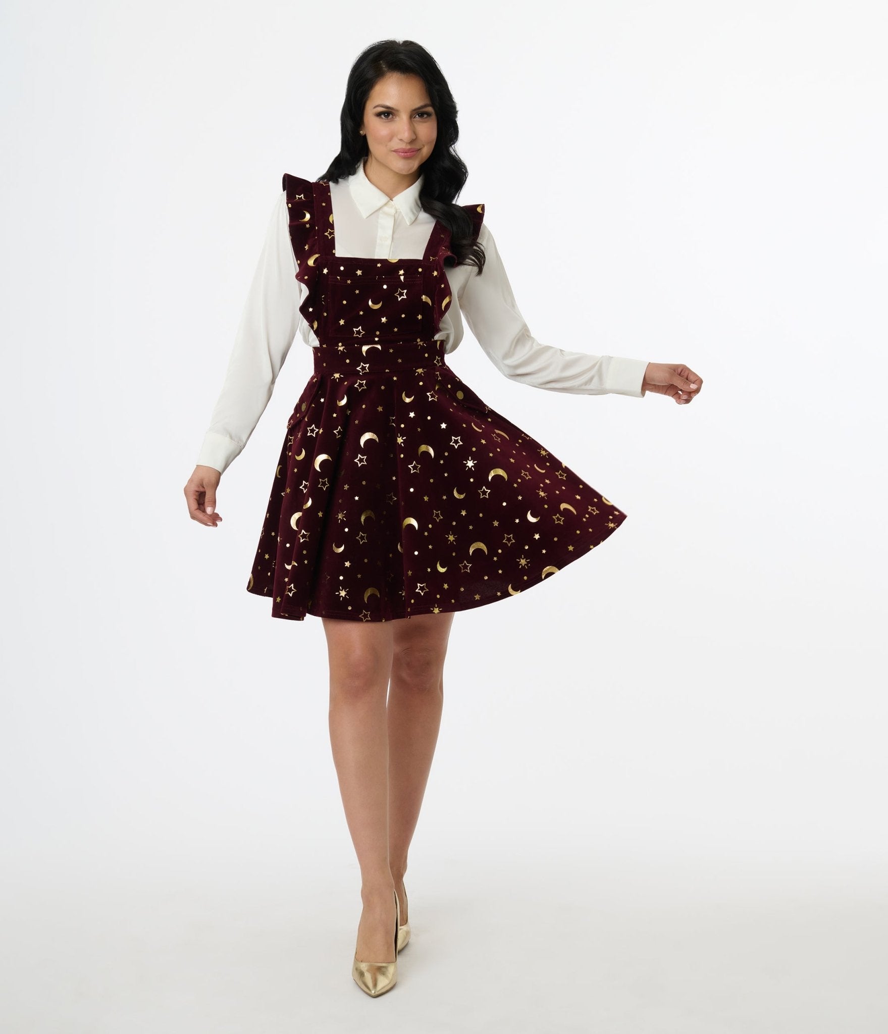 burgundy pinafore dress womens LIMITED COLLECTION Plus Size Burgundy Red Check Pinafore Dress