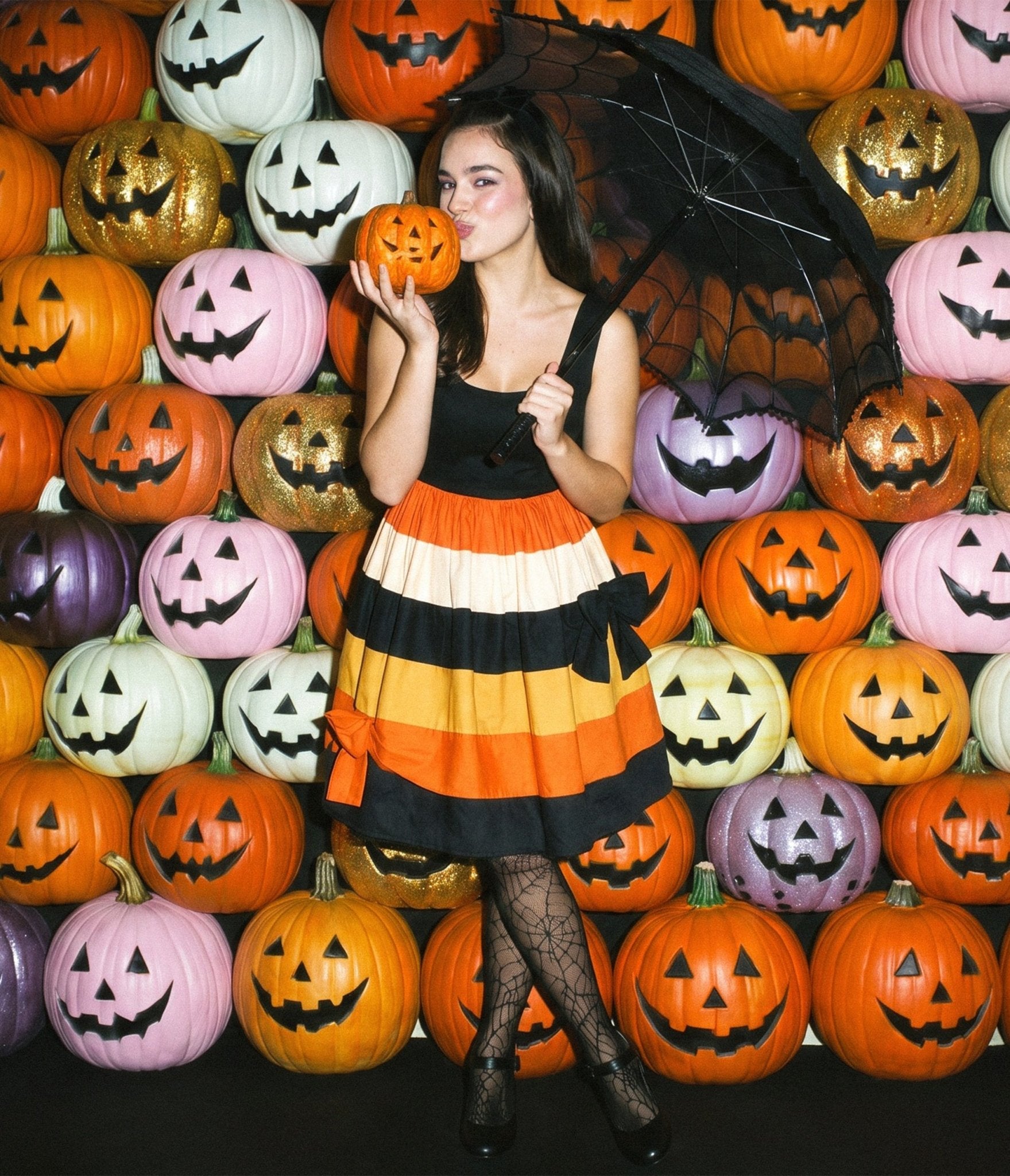 holiday swing dresses Unique Vintage Candy Corn Tiered Cindy Dress discount eligible swingy fit for easy Do Dress Socks Match Size:CHOOSE SIZE