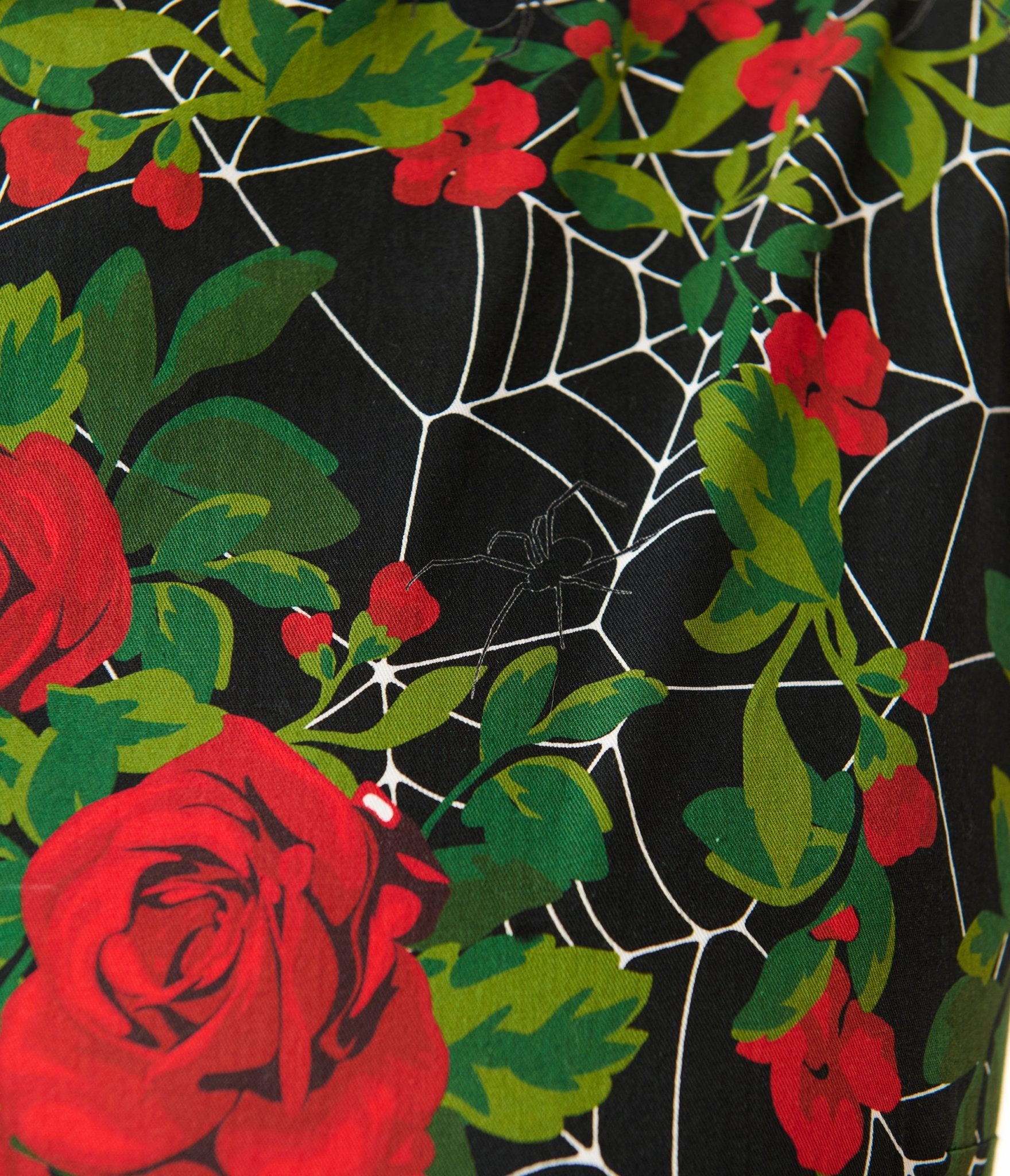 Unique Vintage Gothic Roses Sleeveless Cotton Swing Dress - Unique Vintage - Womens, DRESSES, SWING