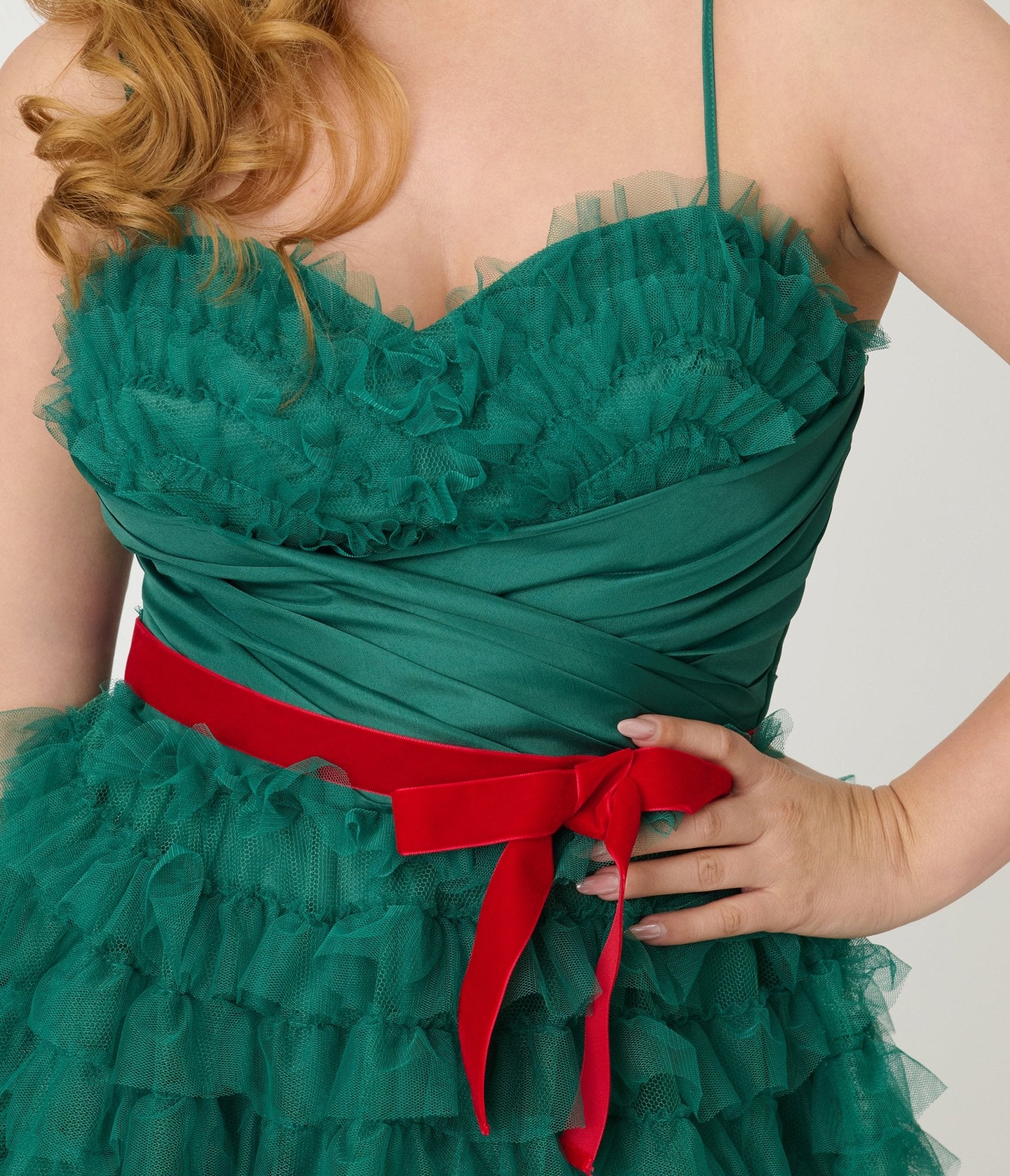 Unique Vintage Green Ombre Tulle Cupcake Swing Dress - Unique Vintage - Womens, DRESSES, PROM AND SPECIAL OCCASION