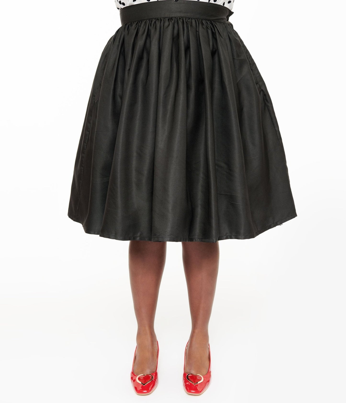 Unique Vintage Plus Size 1950s Black Gellar Swing Skirt - Unique Vintage - Womens, BOTTOMS, SKIRTS