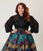 Unique Vintage Plus Size Black Lace Gwen Blouse