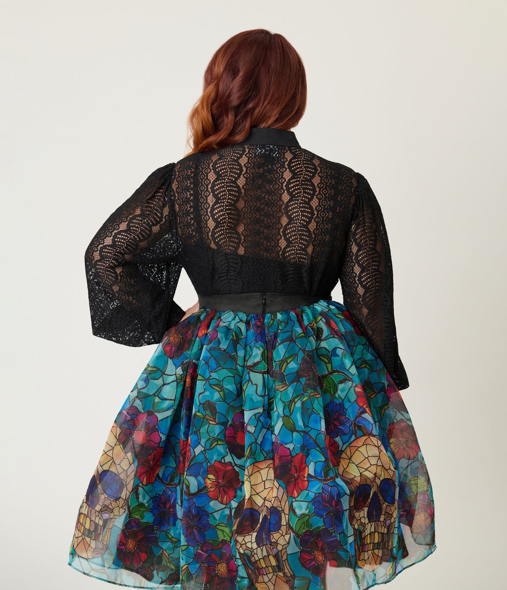 Unique Vintage Plus Size Black Lace Gwen Blouse - Unique Vintage - Womens, TOPS, WOVEN TOPS