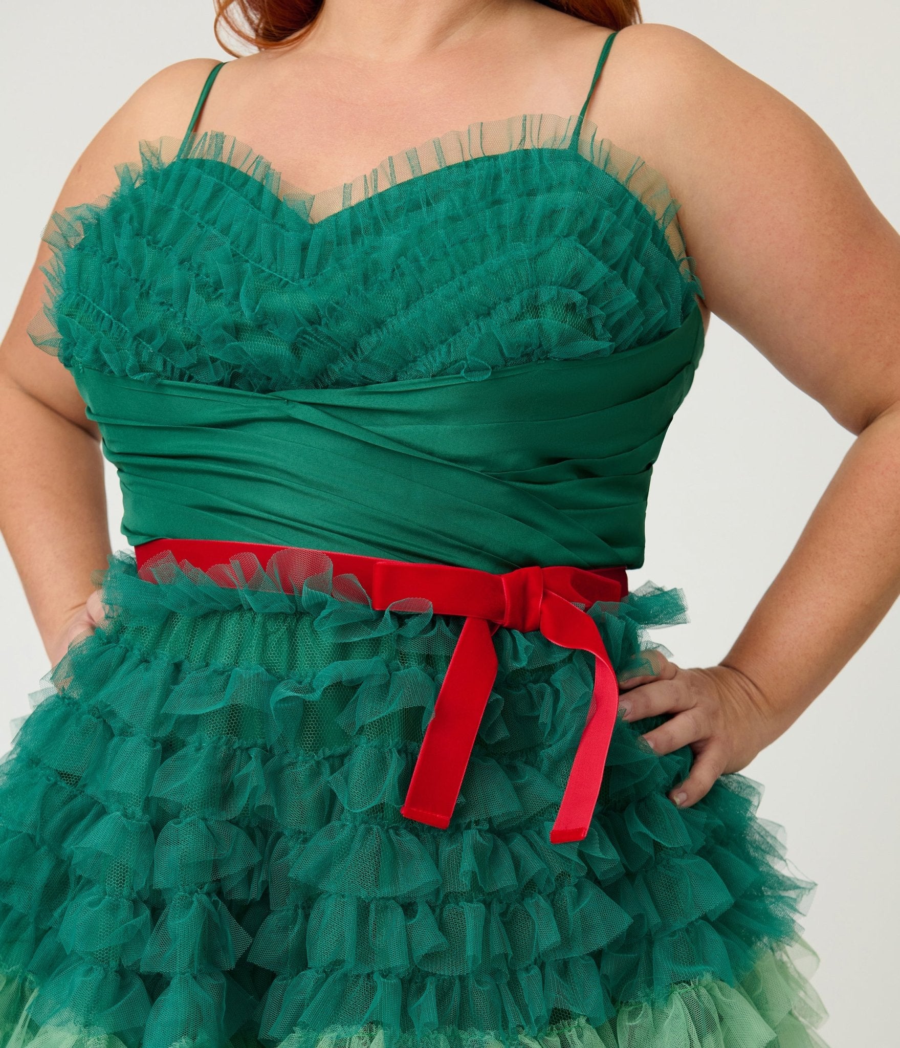 Unique Vintage Plus Size Green Ombre Tulle Cupcake Swing Dress - Unique Vintage - Womens, DRESSES, PROM AND SPECIAL OCCASION
